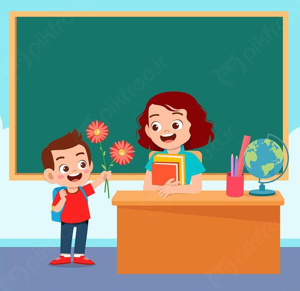 عکس خانم معلم کارتونی