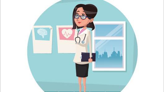عکس خانم دکتر با حجاب کارتونی