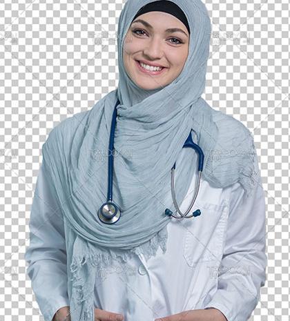 عکس خانم دکتر با حجاب کارتونی