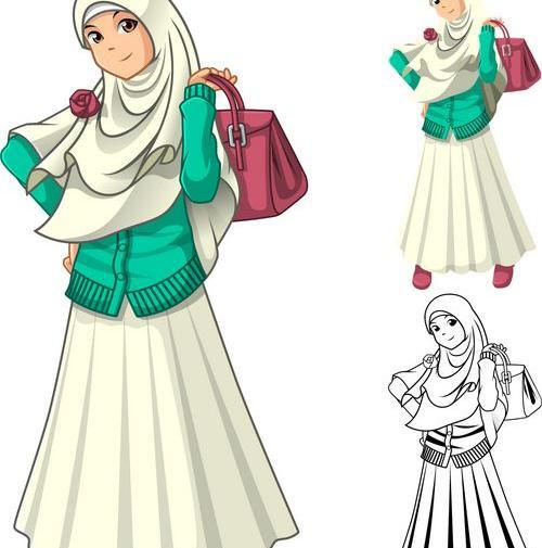 عکس خانم دکتر با حجاب کارتونی