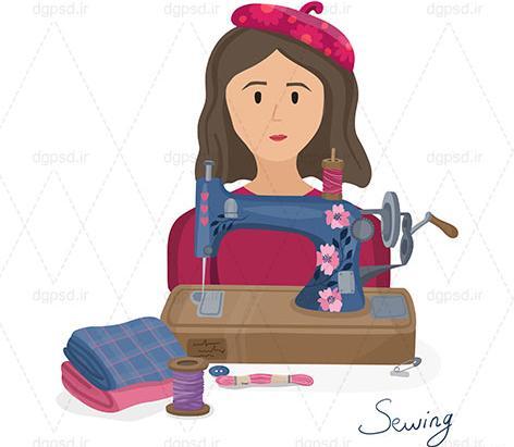عکس کارتونی خانم خیاط