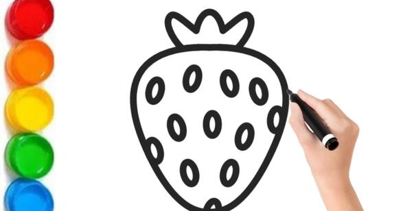 عکس نقاشی خانم توت فرنگی