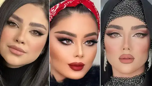 عکس خانم ارایش کرده