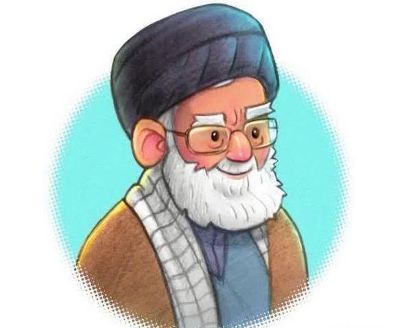 عکس نقاشی اقای خامنه ای