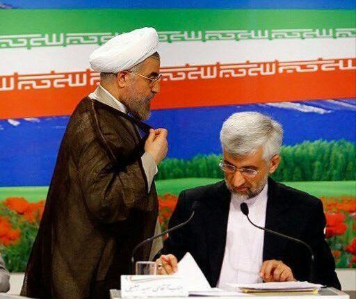 عکس آقای جلیلی با رهبری