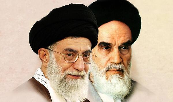 عکس آقای خامنه ای و خمینی