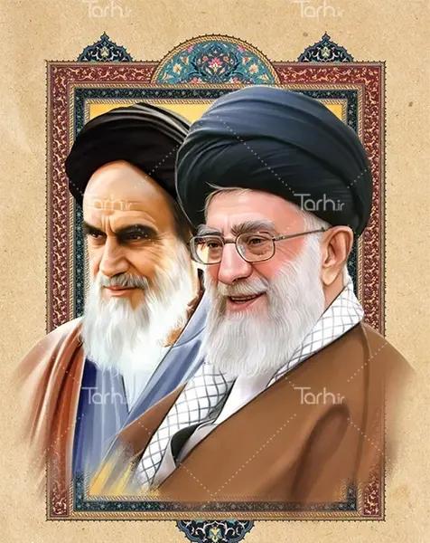 عکس آقای خامنه ای و خمینی