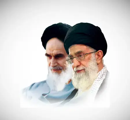 عکس آقای خمینی و خامنه ای