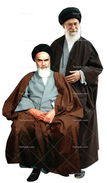 عکس آقای خامنهای و امام خمینی