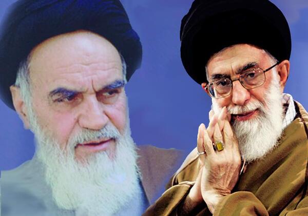 عکس آقای خامنه ای و امام خمینی