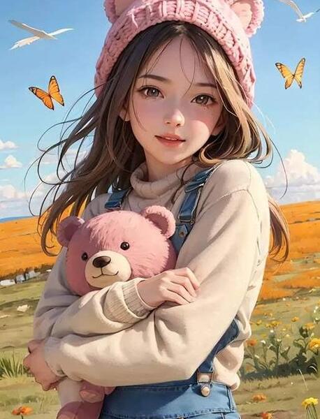 عکس دختر کیوت کره ای کارتونی