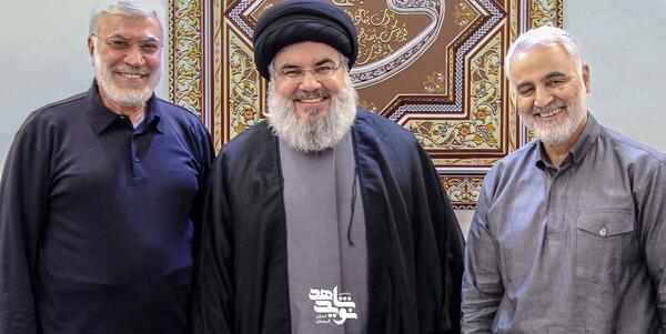 عکس حاج قاسم و رهبر و سید حسن نصرالله
