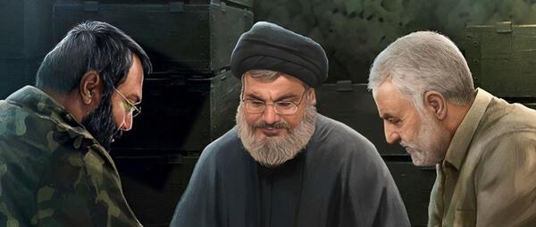 عکس حاج قاسم و رهبر و سید حسن نصرالله