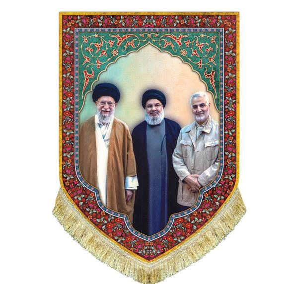 عکس حاج قاسم و رئیسی و سید حسن نصرالله