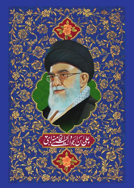 عکس حاج قاسم و رهبر نقاشی
