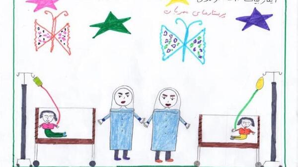 عکس نقاشی کرونا ملودی
