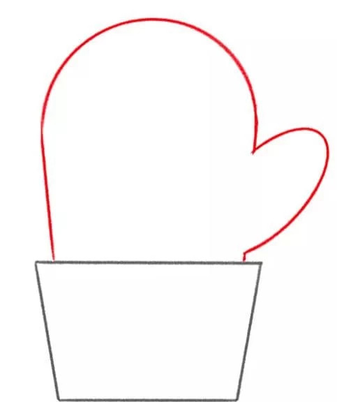عکس نقاشی کاکتوس آسان