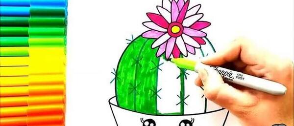 عکس نقاشی کاکتوس کودکانه