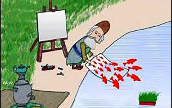 عکس نقاشی برای سیزده بدر