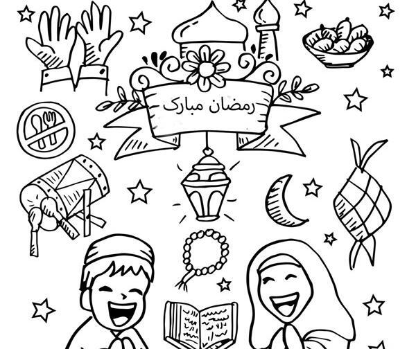 عکس نقاشی از ماه رمضان