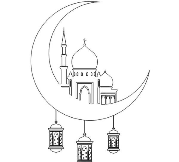 عکس نقاشی از ماه رمضان