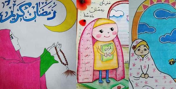 عکس نقاشی در مورد ماه رمضان