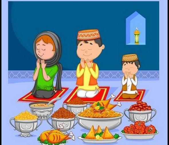 عکس نقاشی سفره افطار ماه رمضان