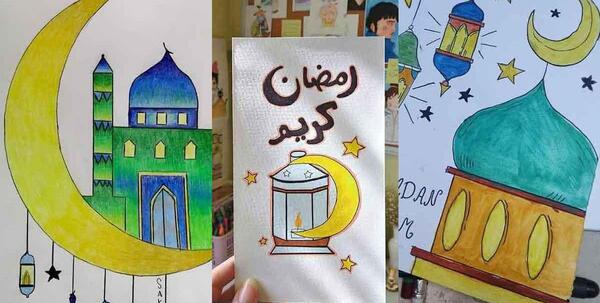 عکس فانوس ماه رمضان نقاشی