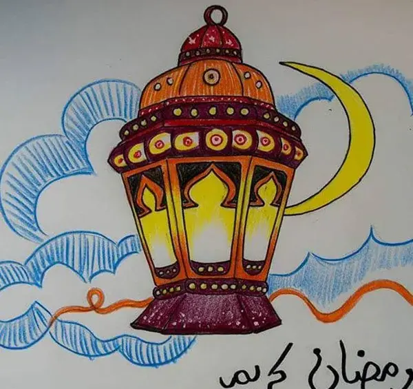 عکس فانوس ماه رمضان نقاشی