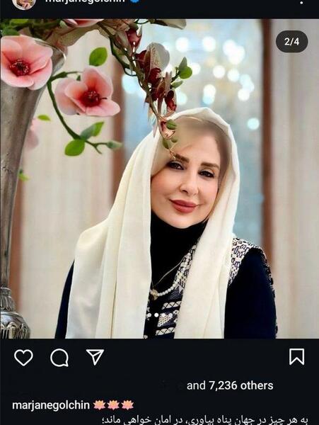 عکس همسر جدید مرجانه گلچین