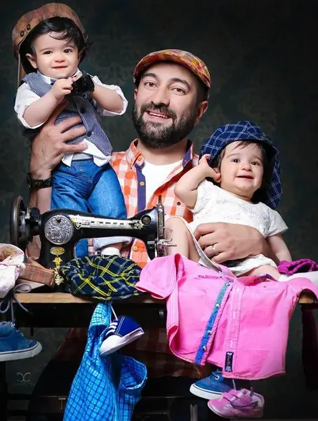 عکس همسر مجید صالحی و فرزندانش