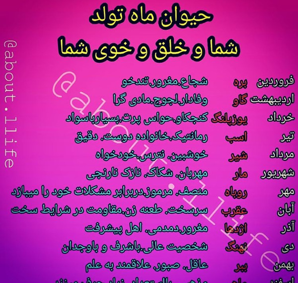 عکس حیوان ماه تولد دی