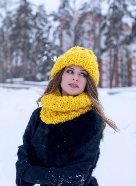 عکس مدل جدید شال و کلاه زمستانی زنانه