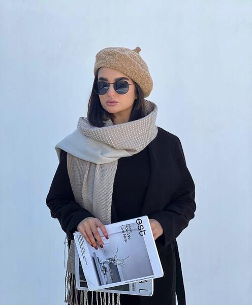 عکس مدل جدید شال و کلاه زمستانی زنانه