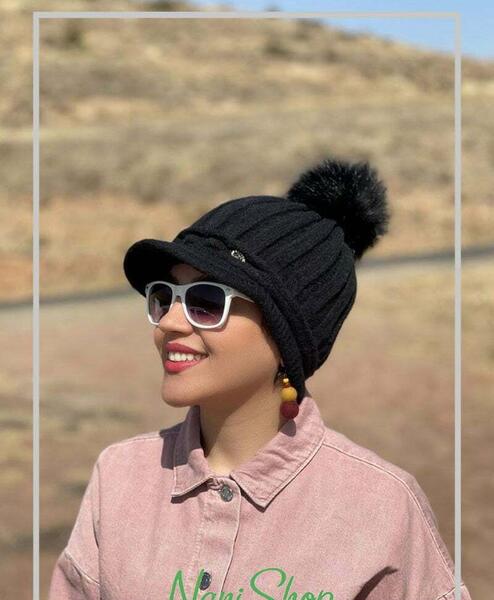 عکس استایل زمستانی با کلاه نقاب دار