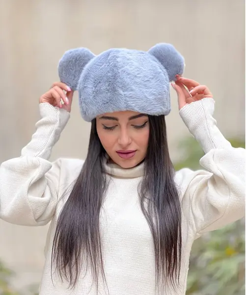 عکس کلاه زمستانی دخترانه گوش دار