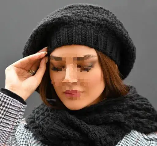 عکس کلاه زمستانی دخترانه مشکی