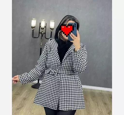 عکس پالتو پشمی کلاه دار