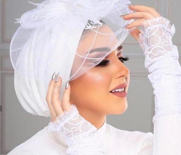 عکس کلاه حجاب عروس