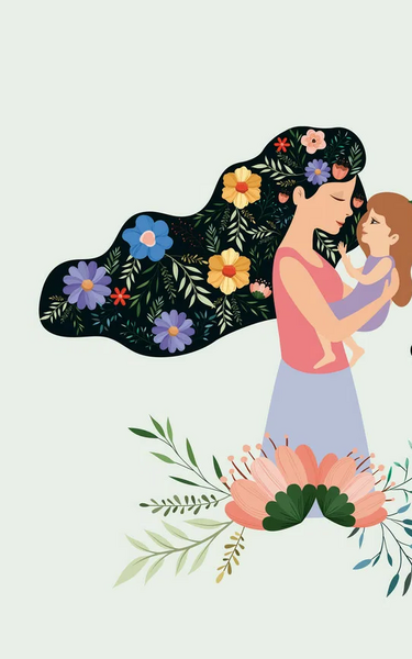عکس نقاشی روز مادر ساده و زیبا