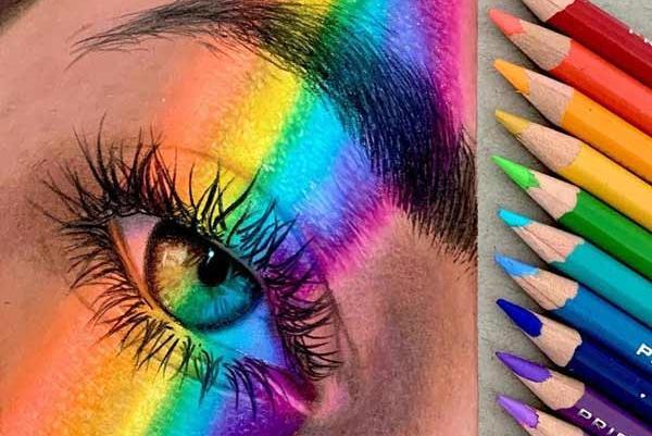 عکس ایده نقاشی با مداد رنگی ساده و زیبا