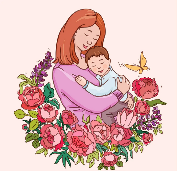 عکس ایده نقاشی کودکانه روز مادر