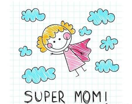 عکس ایده نقاشی کودکانه روز مادر