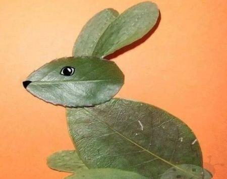 عکس ایده نقاشی با برگ درخت