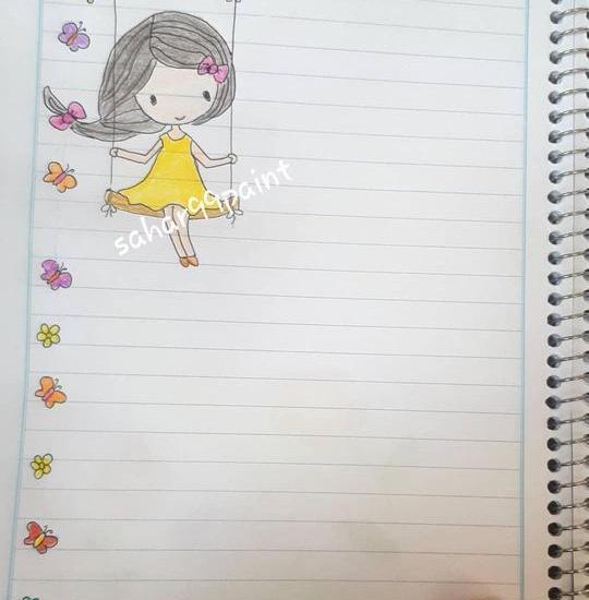 عکس ایده نقاشی کیوت برای دفتر مشق