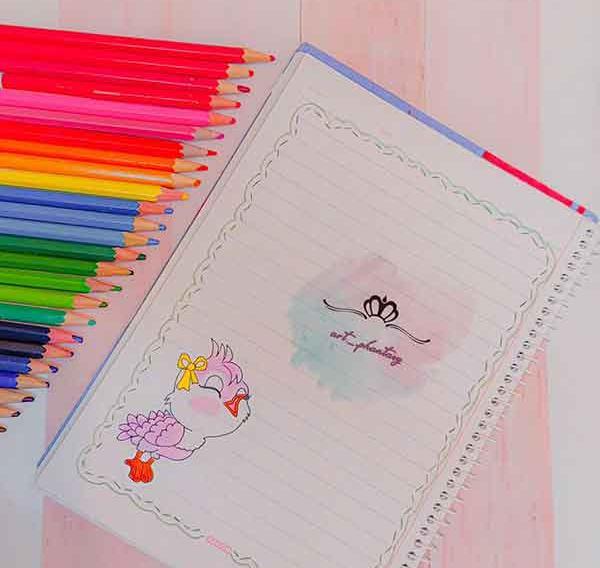 عکس ایده نقاشی کیوت برای دفتر مشق
