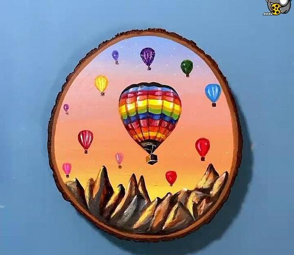 عکس ایده نقاشی رو چوب