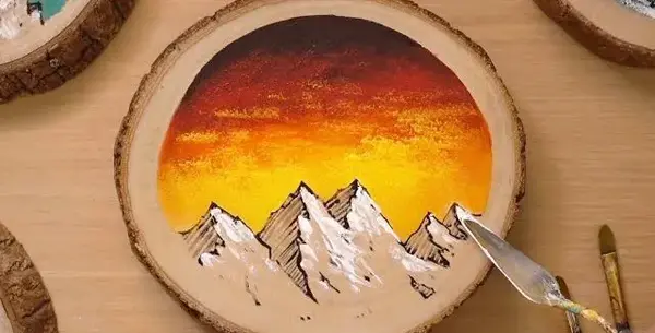عکس ایده نقاشی رو چوب
