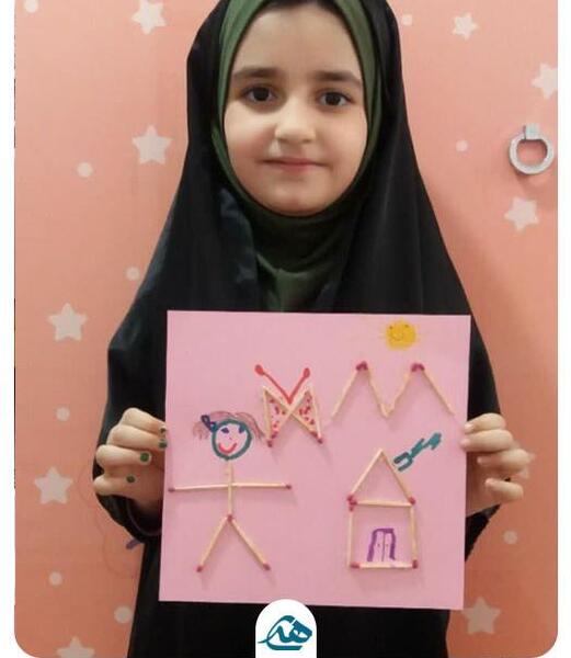 عکس ایده نقاشی با چوب کبریت