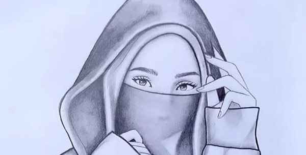 عکس ایده نقاشی برای حجاب